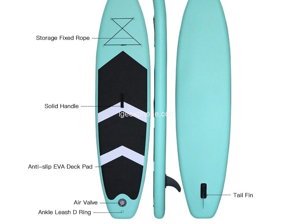 Inflatable Stand Up Paddle Board 3.2m with SUP Accessory and Carry Bag in 154.99euro @Cafago Sale