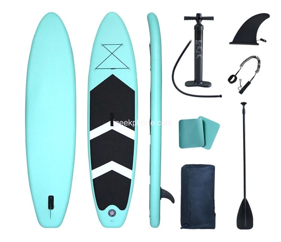 Inflatable Stand Up Paddle Board 3.2m with SUP Accessory and Carry Bag in 154.99euro @Cafago Sale