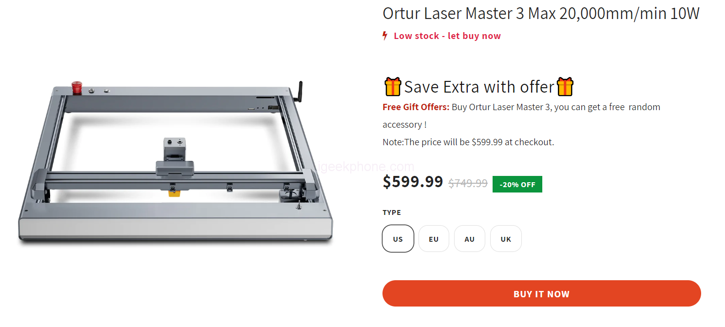 ORTUR Laser Master 3 Laser Engraver with Dicount 