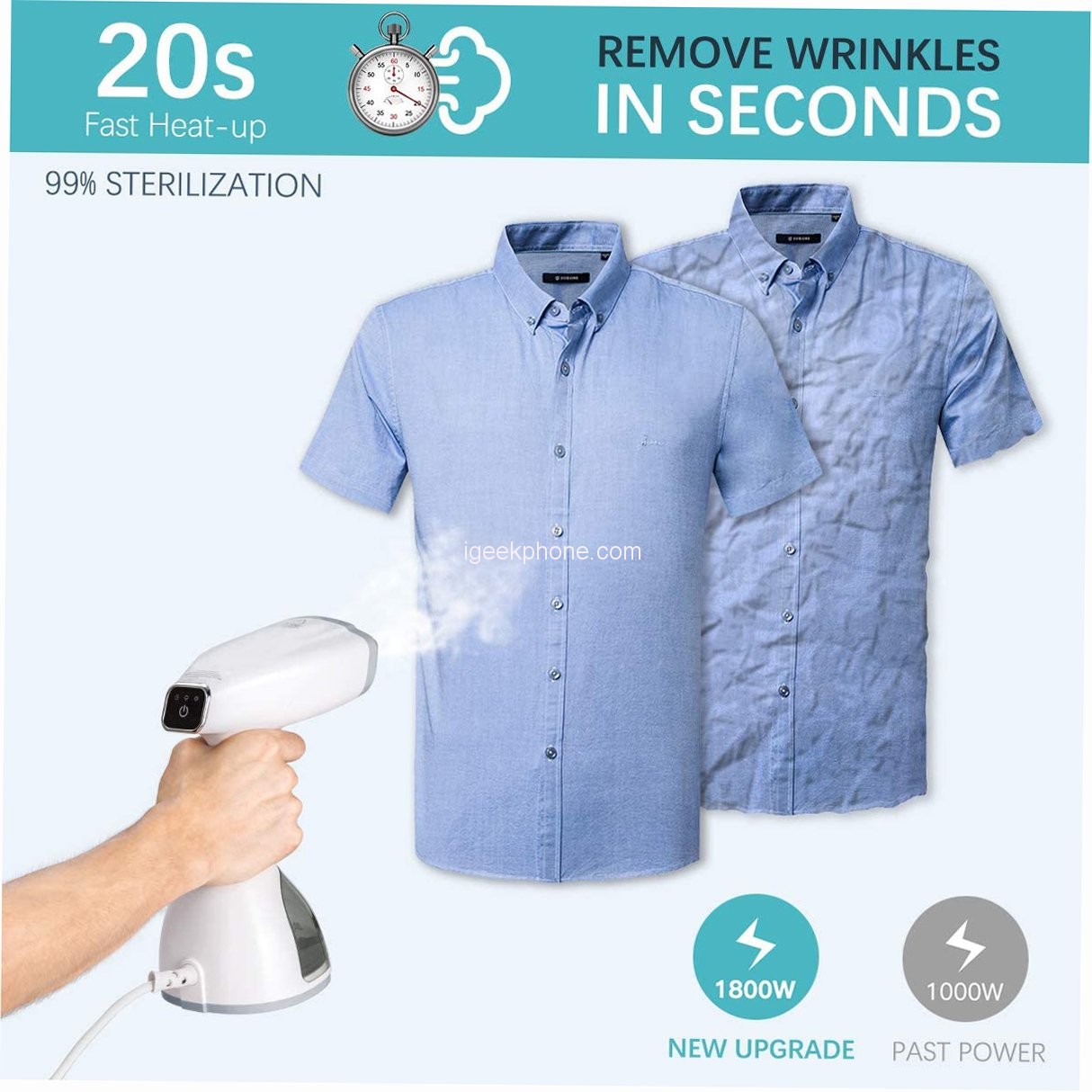 Messtoo LCD Travel Steamer for Clothes With 350ml Big Capacity in $20.99 @Walmart Flash Sale