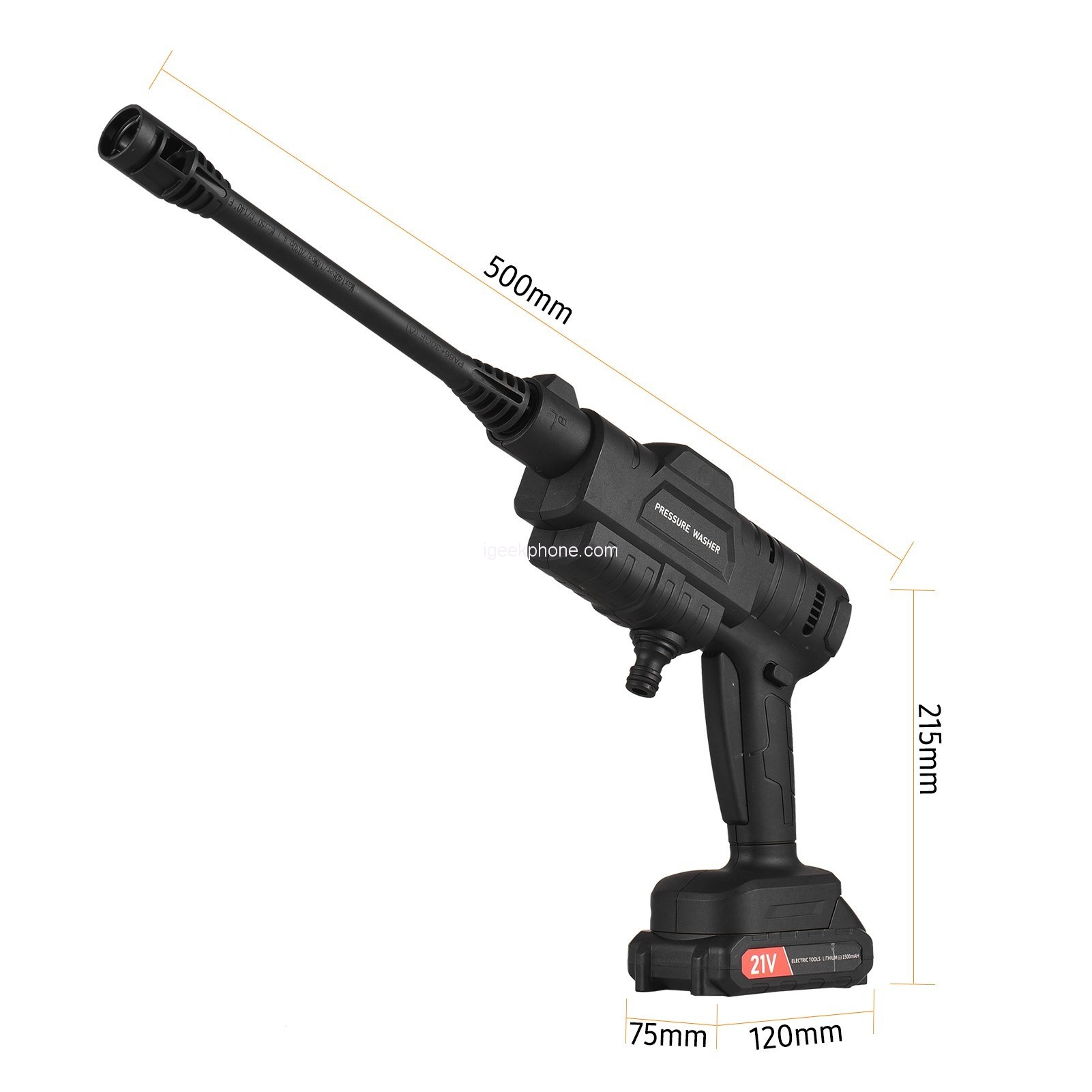 Cordless High Pressure Washer Gun Design