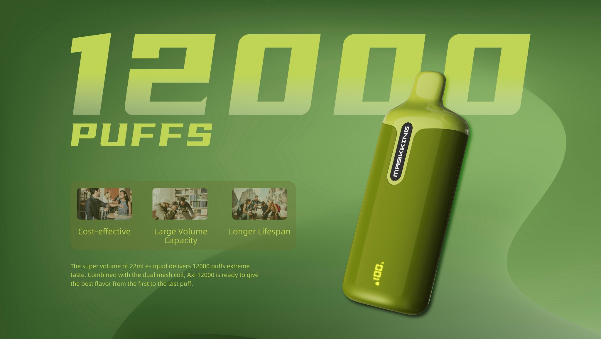 Maskking Axi 12,000: Top Best 12,000 puffs Disposable Vape in 2024