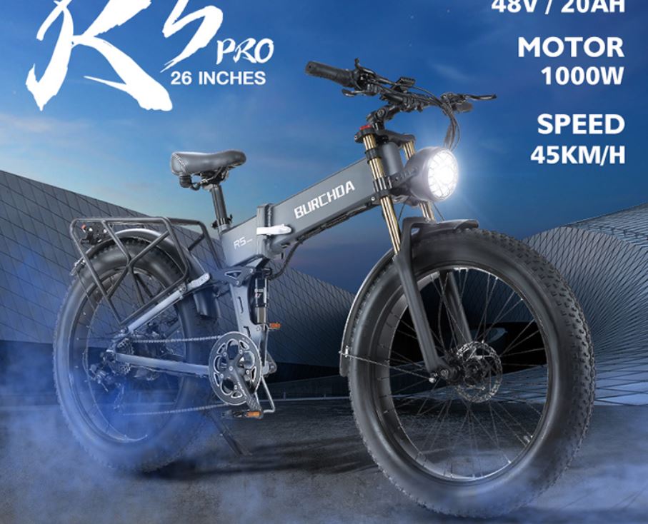 BURCHDA R5 PRO Electric Bike 1000W Motor 26*4.0inch Tires in $1339.99 @Banggood Flash Sale