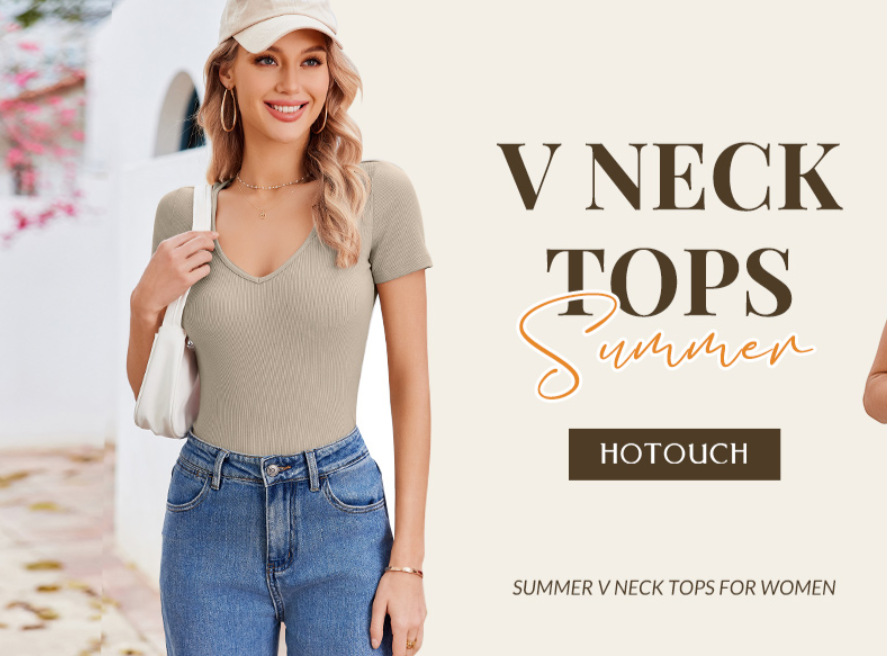 Amazon: Turn Up the Heat with HOTOUCH Deep V Neck Tops T-shirt for ...
