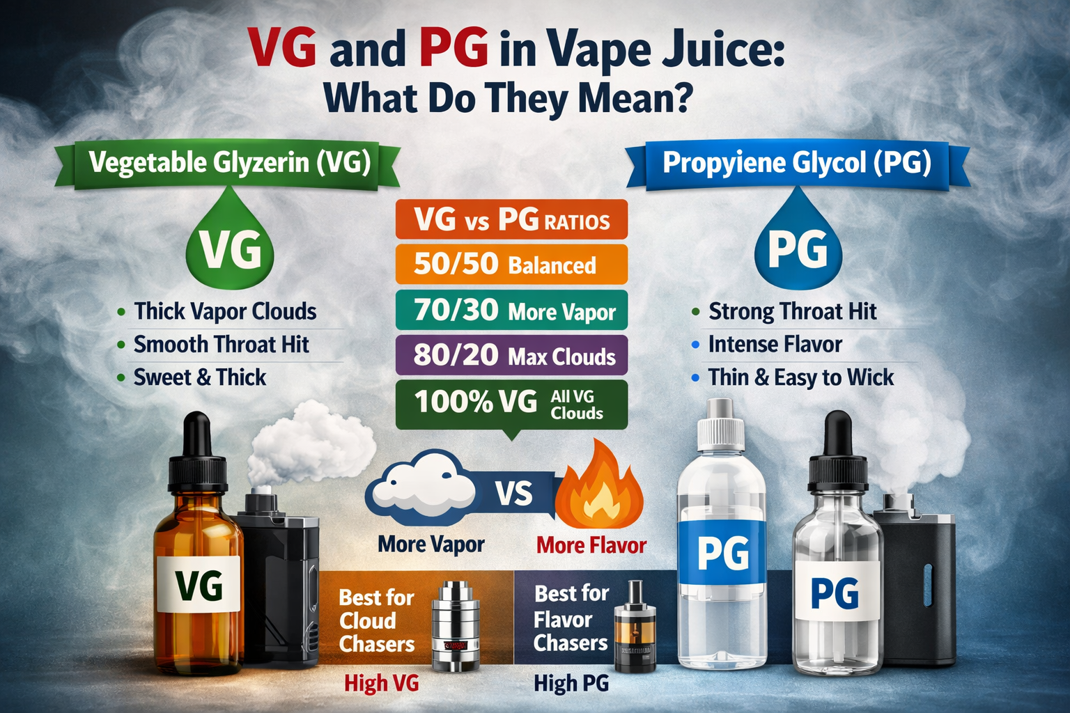 VG and PG in Vape Juice: What Do They Mean? A Comprehensive Guide for Vapers