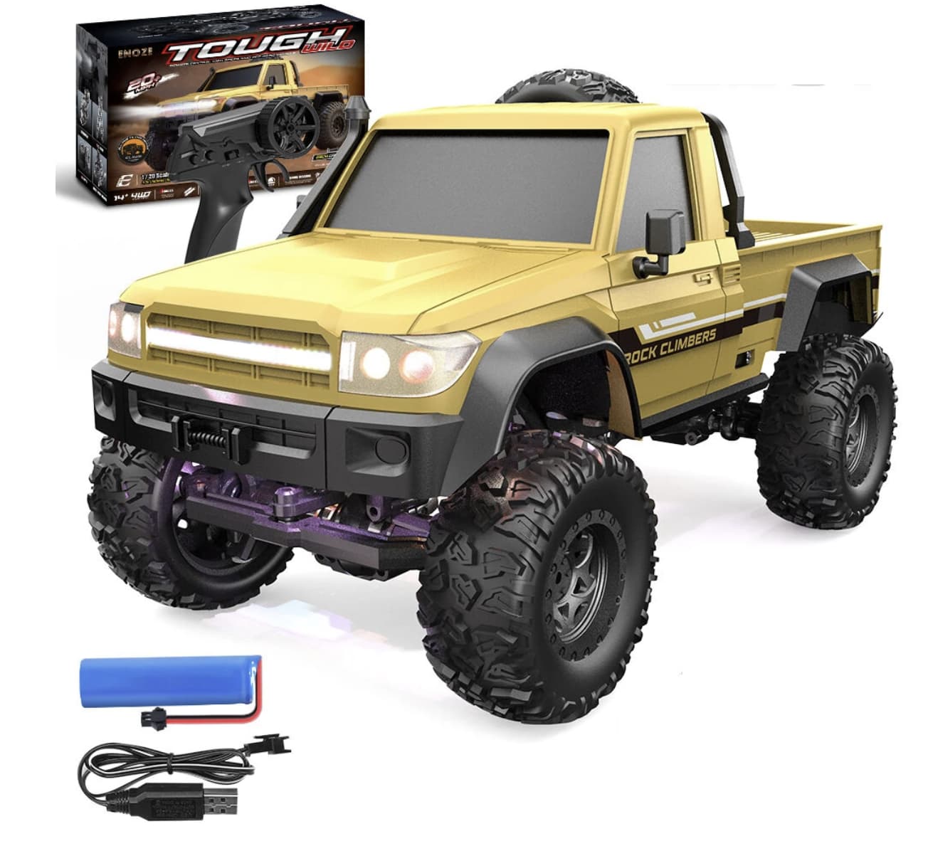 ENOZE E201 E202 RTR 1/20 2.4G 4WD RC Car Review at $30.99: The Ultimate Off-Road Rock Crawler Experience