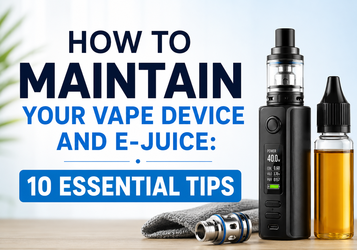 How to Maintain Your Vape Device and E-Juice: 10 Essential Tips