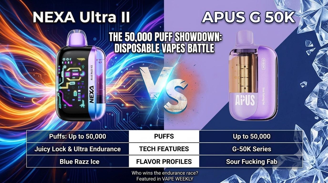 NEXA Ultra II vs. APUS G 50K: The Ultimate 50,000-Puff Face-Off