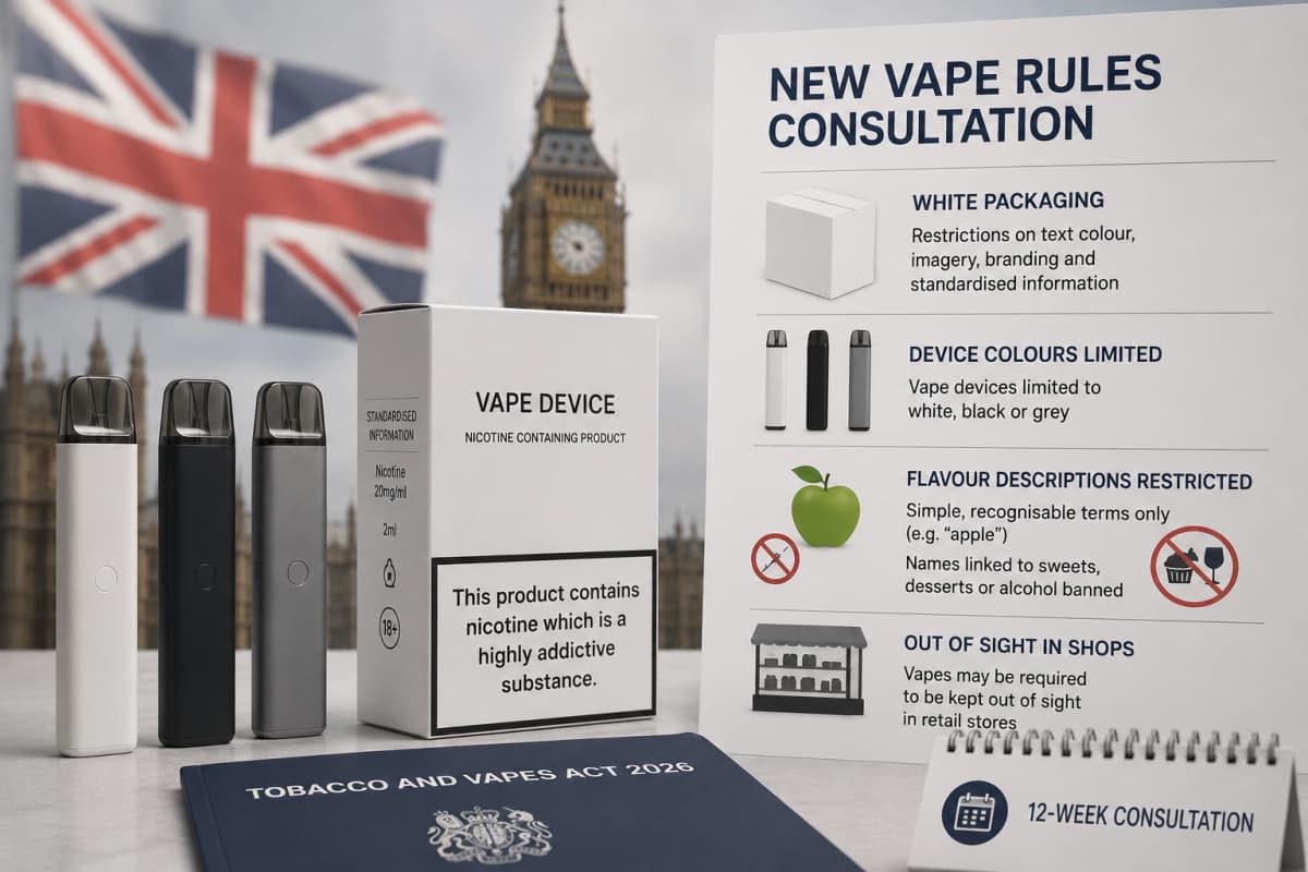 UK Launches Consultation on Stricter E-Cigarette Packaging and Marketing Rules to Reduce Youth Appeal