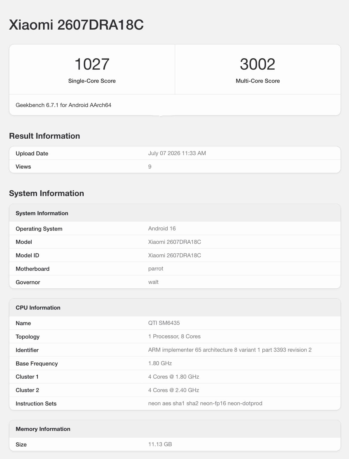 Xiaomi REDMI Note 17 Appears on Geekbench with Snapdragon 6s Gen 4 Ahead of Official Launch