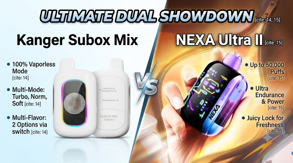 Kanger Subox Mix vs NEXA ULTRA II: The Battle of the 50K Puff Titans