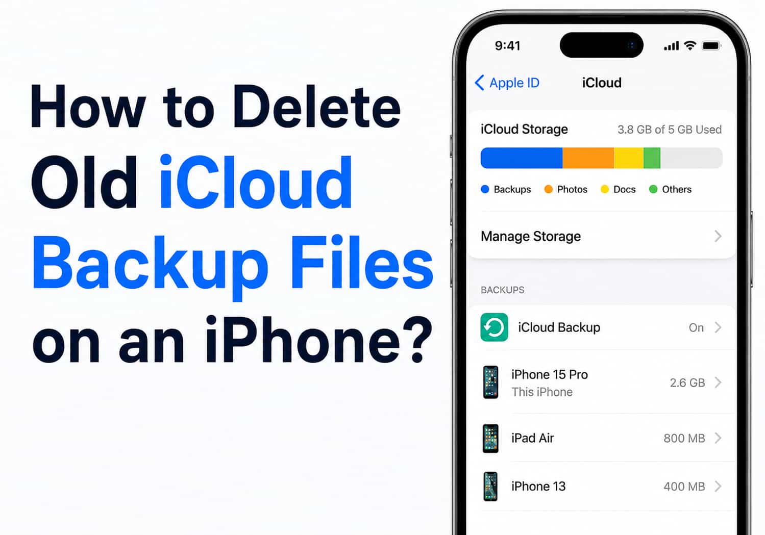 How to Delete old iCloud Backup Files on an iPhone?