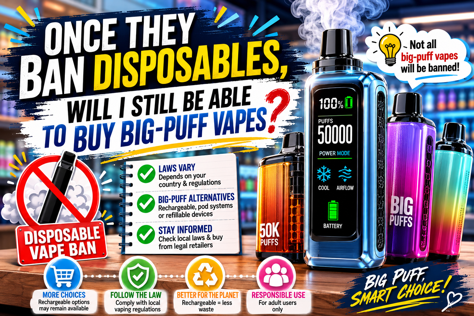 Once They Ban Disposables, Will I Still Be Able to Buy Big-Puff Vapes?