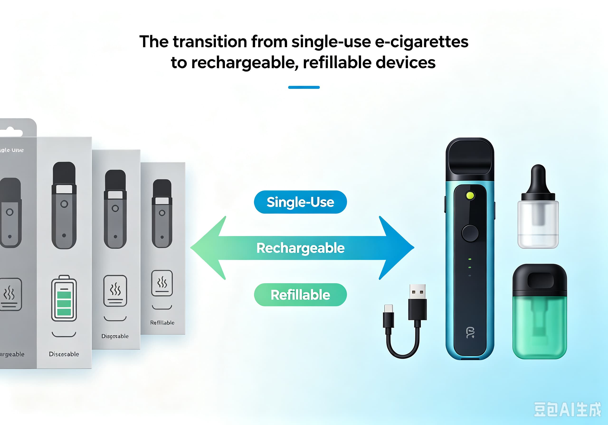 The Transition from Single-Use Disposable Vapes to Rechargeable, Refillable Devices: A Complete Guide