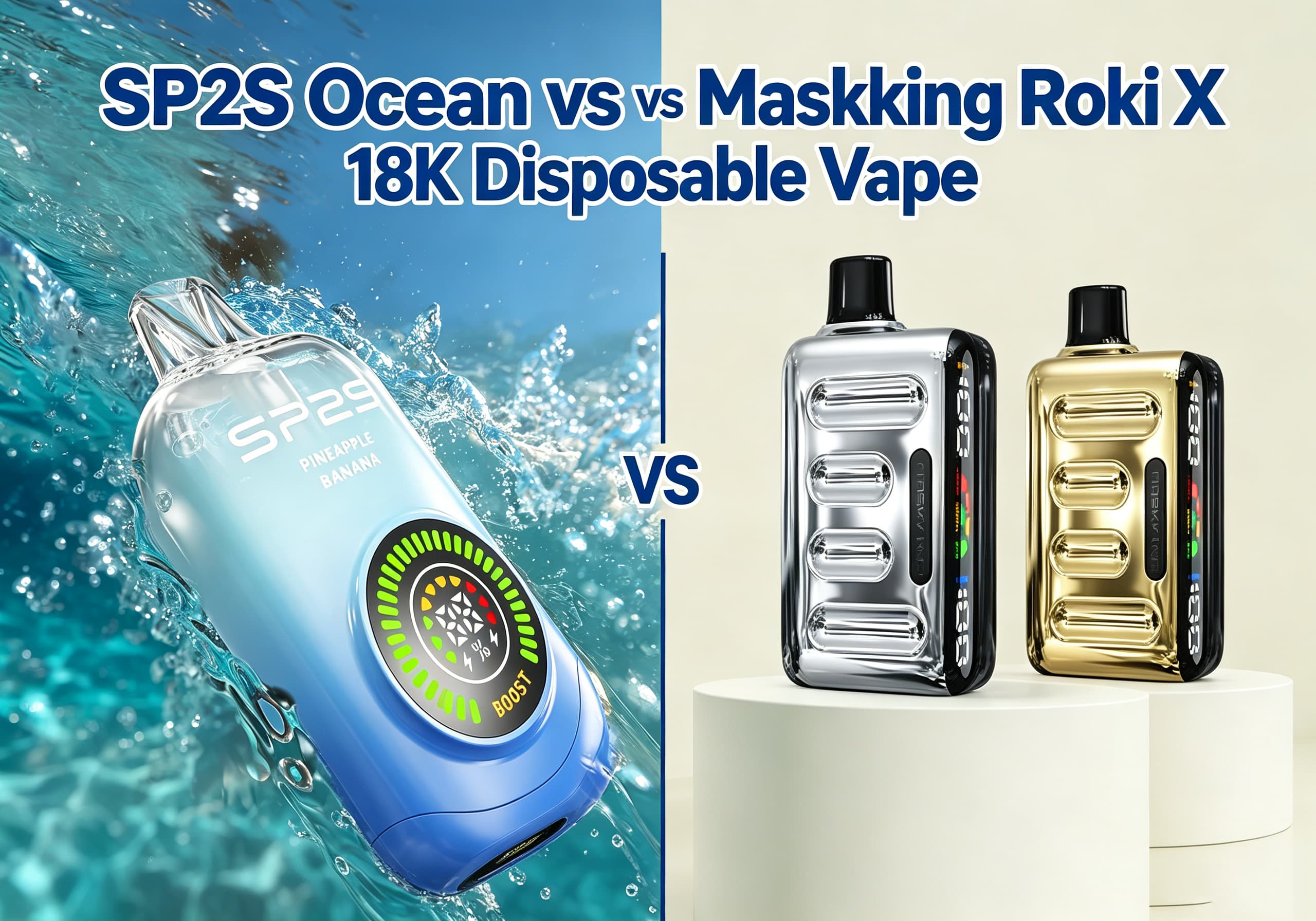 SP2S Ocean vs Maskking Roki X 18K Disposable Vape Review: Which 18,000 Puff Device Is Better?