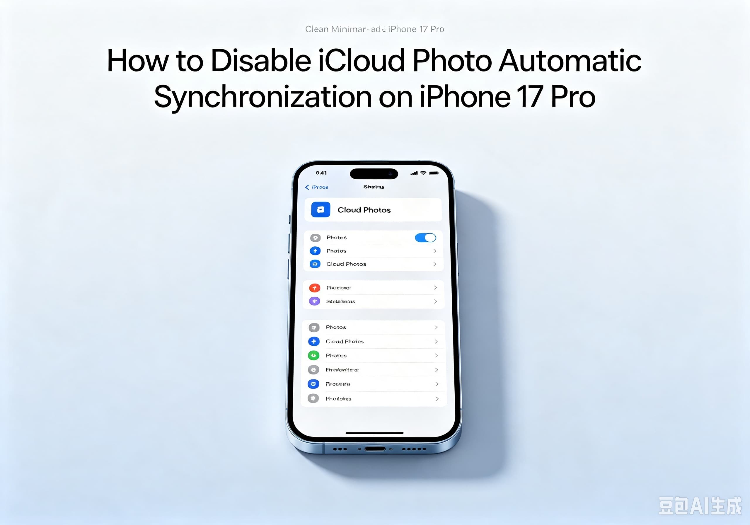How to Disable iCloud Photo Automatic Synchronization on iPhone 17 Pro?