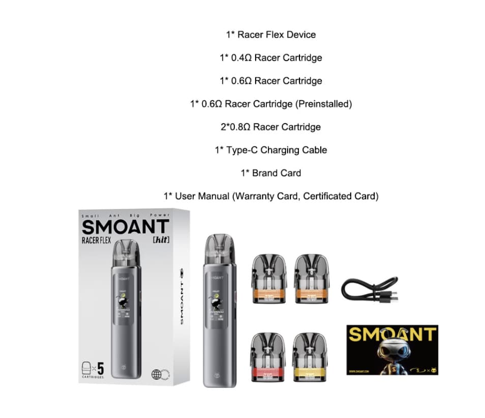 Smoant Racer Flex package