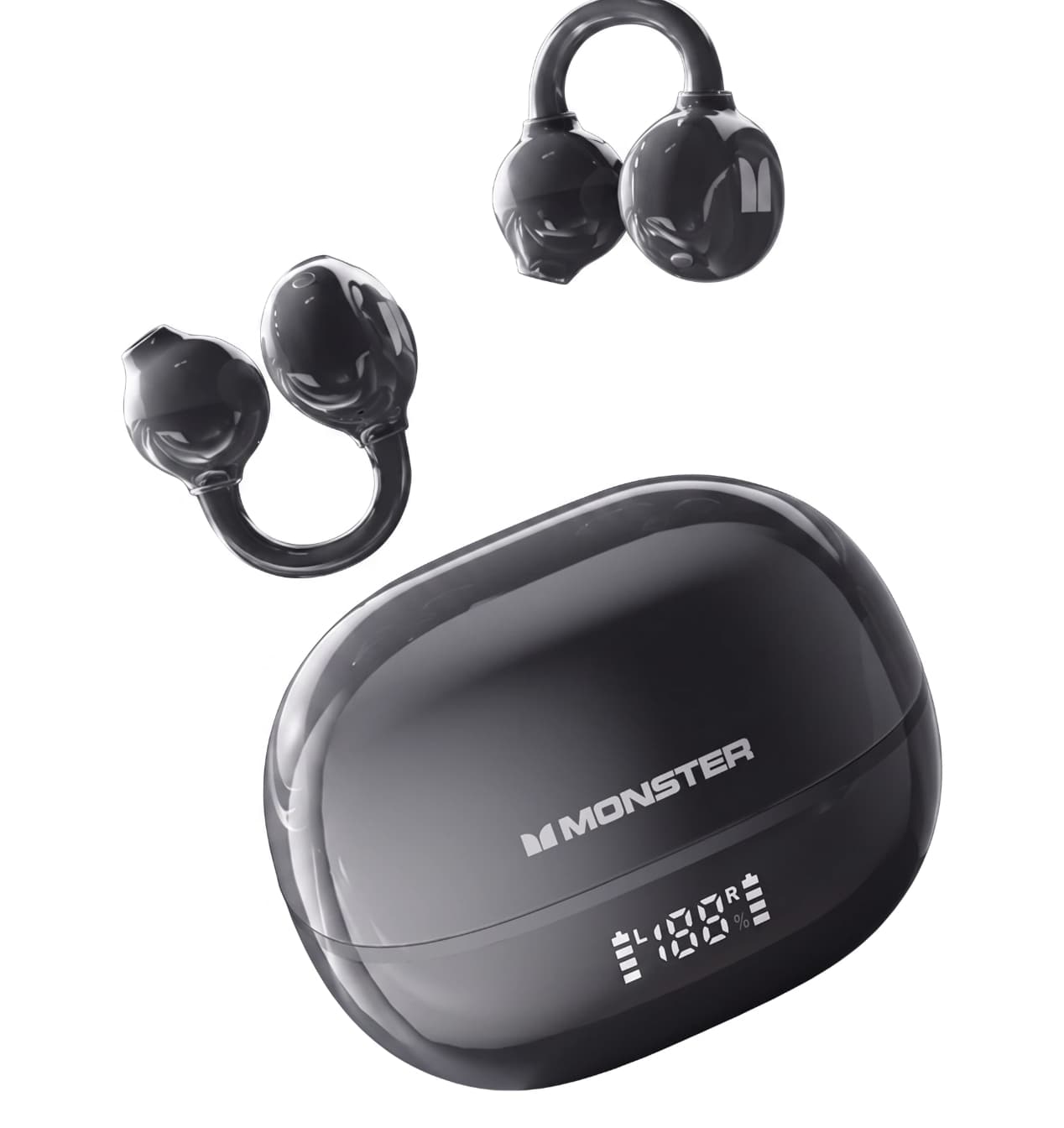 MONSTER M100 TWS Earphones Combine an Earclip Design With Bluetooth 5.4 and 23-Hour Playback