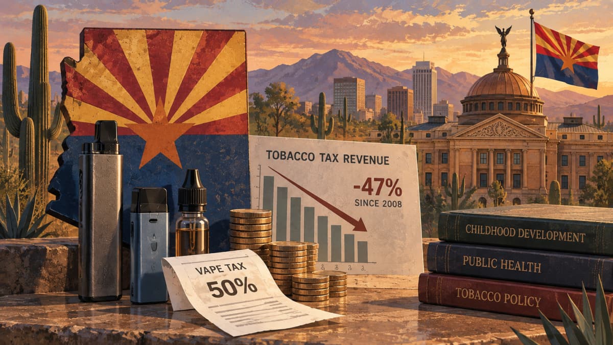 Arizona Considers 50% Retail Tax on Vape Products as Tobacco Tax Revenue Falls