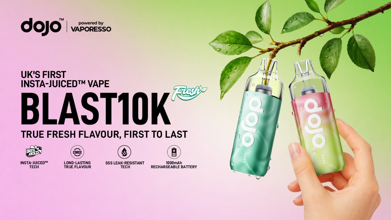 DOJO BLAST10K Fresh Launches in the UK With New 0+10ml E-Liquid Design