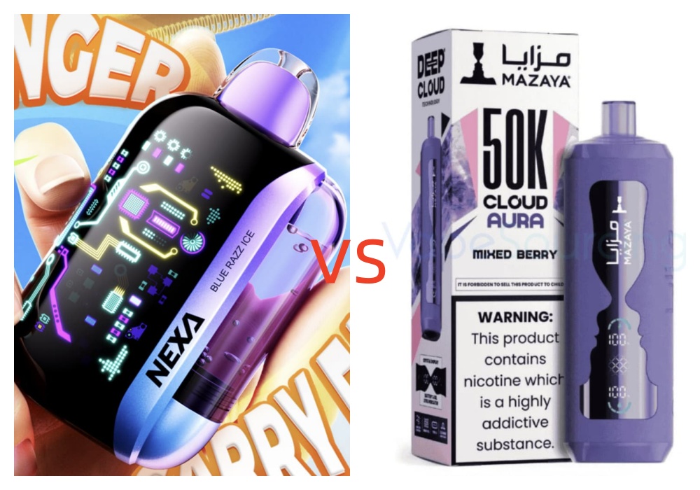 NEXA ULTRA II vs Mazaya Cloud Aura 50K Review: How These 50K Disposable Vapes Differ