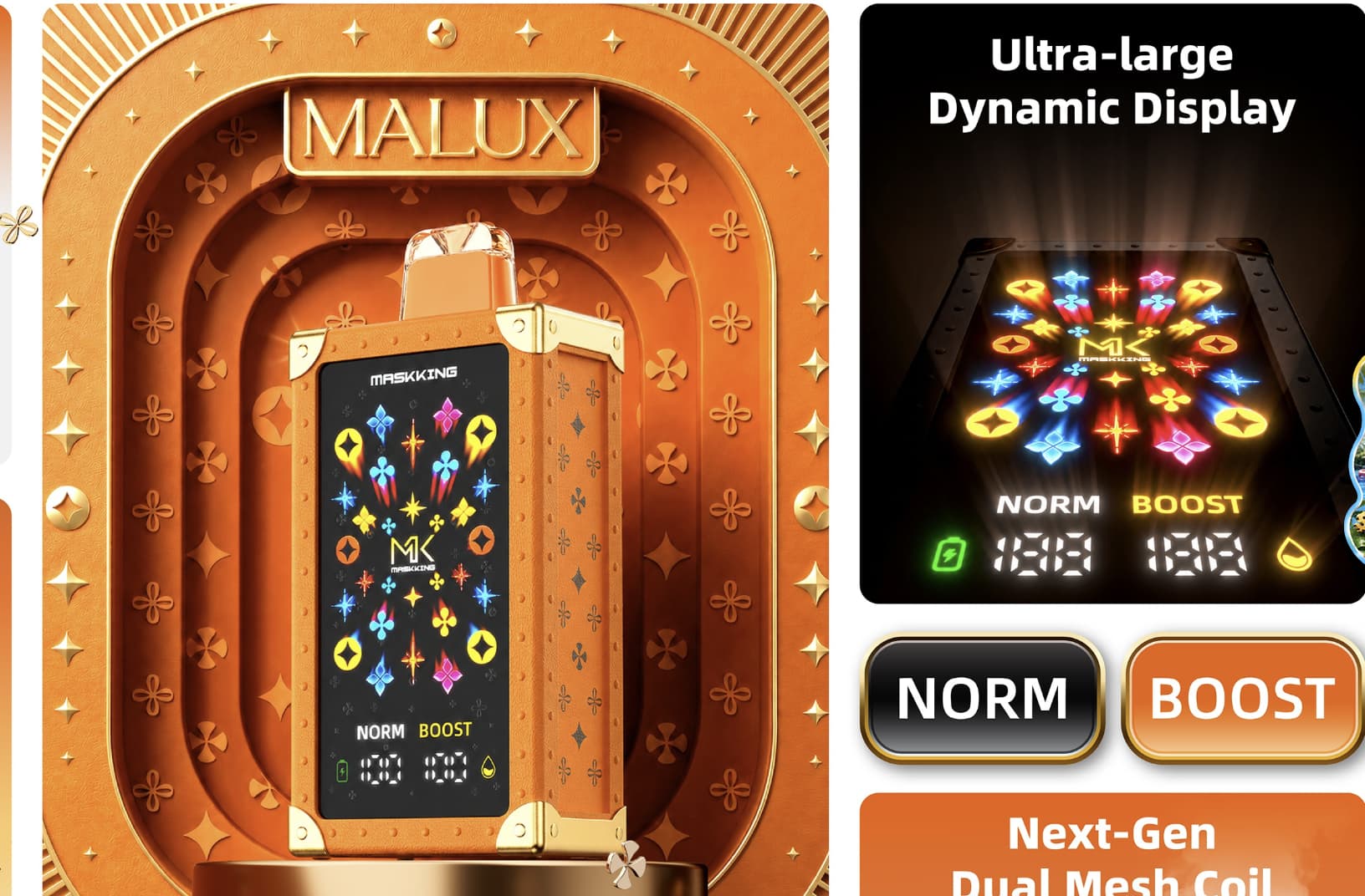 Maskking Malux 50K Screen Guide: Understanding Battery and E-Liquid Indicators
