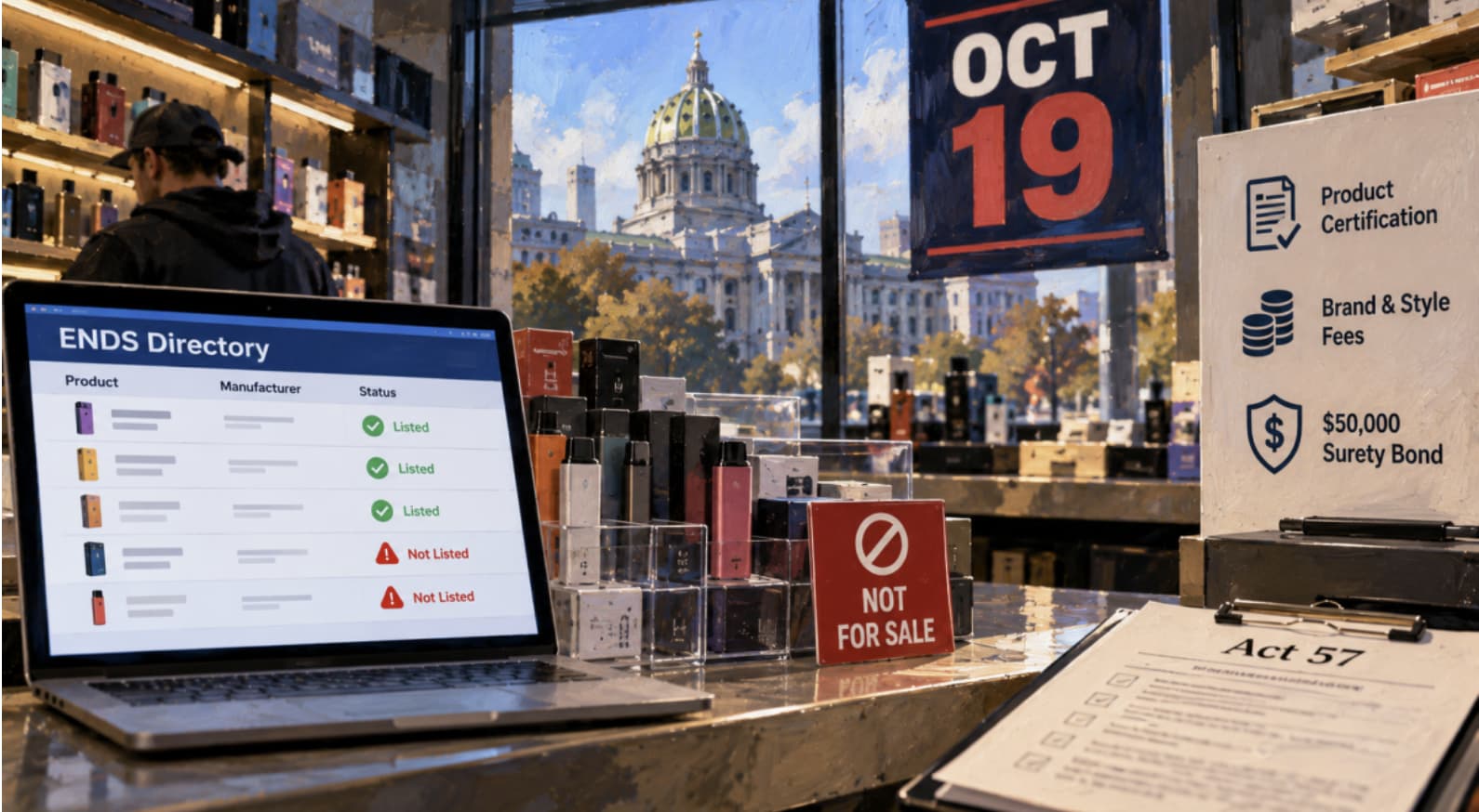Pennsylvania Vape Directory Enforcement Begins October 19: What Retailers Need to Know