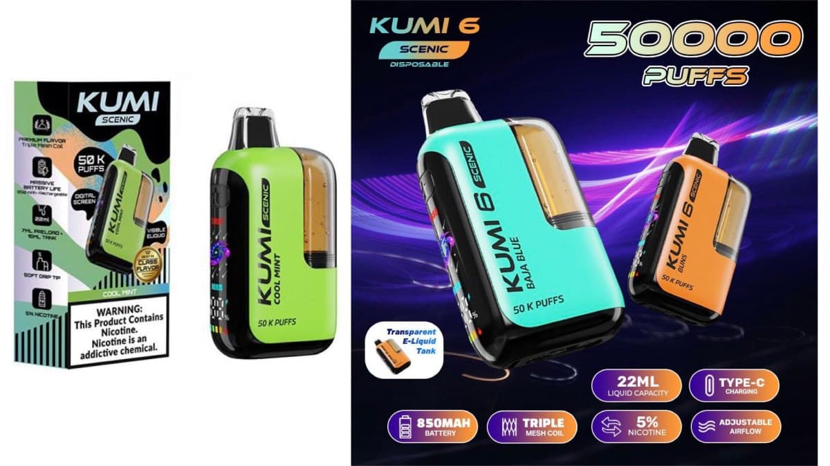 KUMI SCENIC 50K Comes in Nicotine and 6-MN Versions as U.S. State Listings Draw Attention